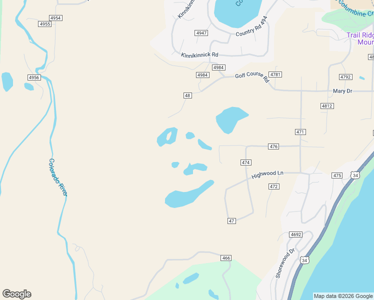 map of restaurants, bars, coffee shops, grocery stores, and more near in Grand Lake