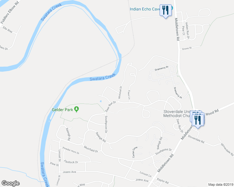 map of restaurants, bars, coffee shops, grocery stores, and more near 2104 Red Fox Drive in Hummelstown