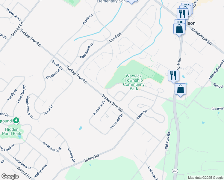 map of restaurants, bars, coffee shops, grocery stores, and more near 1715 Meyer Way in Jamison