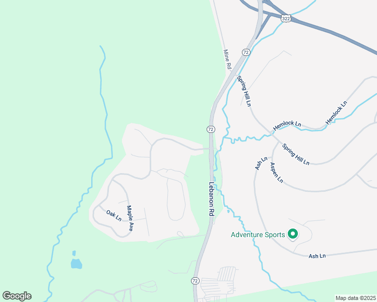 map of restaurants, bars, coffee shops, grocery stores, and more near 36 Maple Avenue in Manheim