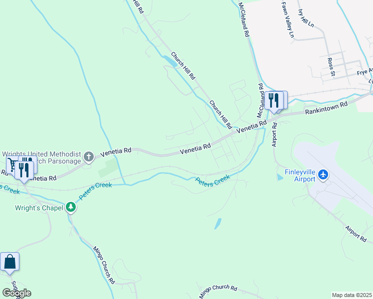 map of restaurants, bars, coffee shops, grocery stores, and more near 895 Venetia Road in Venetia