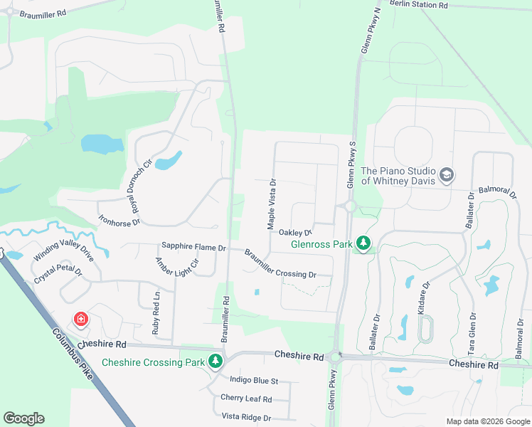 map of restaurants, bars, coffee shops, grocery stores, and more near 750 Maple Vista Drive in Delaware