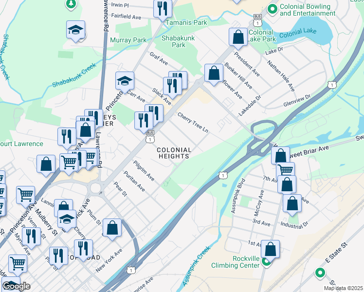 map of restaurants, bars, coffee shops, grocery stores, and more near 707 Valley Forge Avenue in Lawrence Township