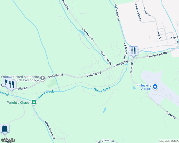 map of restaurants, bars, coffee shops, grocery stores, and more near 895 Venetia Road in Venetia