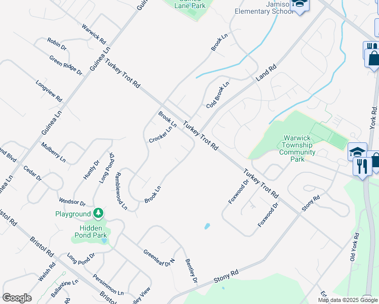 map of restaurants, bars, coffee shops, grocery stores, and more near 1429 Forestdale Circle in Jamison