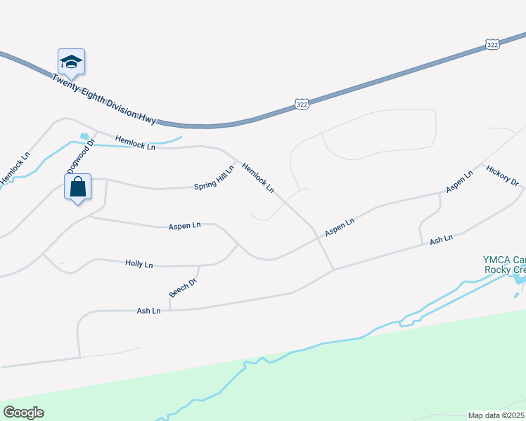 map of restaurants, bars, coffee shops, grocery stores, and more near 902 Tulip Tree Drive in Lebanon