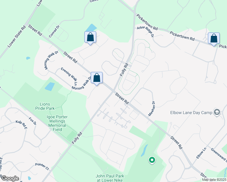 map of restaurants, bars, coffee shops, grocery stores, and more near 2862-2898 W Street Rd in Bucks