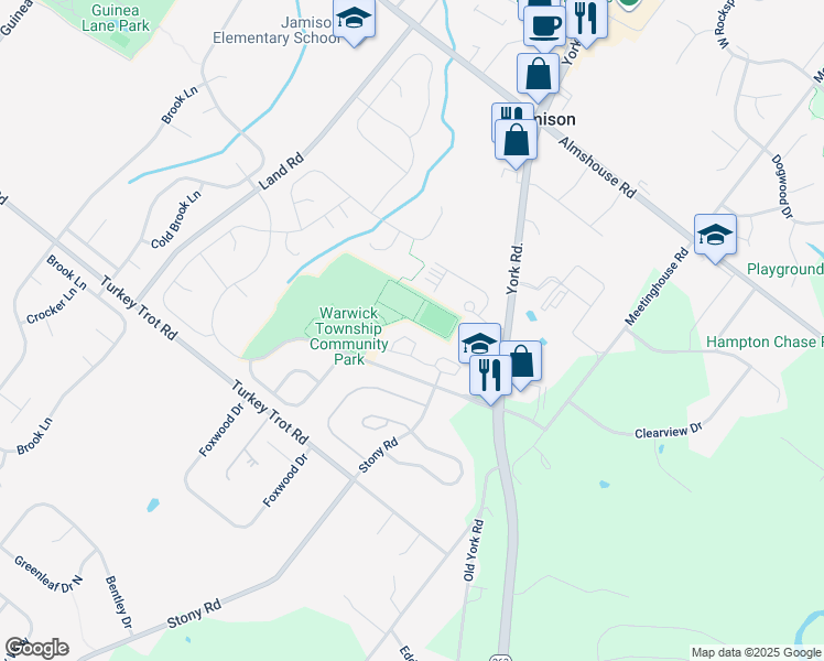 map of restaurants, bars, coffee shops, grocery stores, and more near 1630 Saratoga Court in Jamison