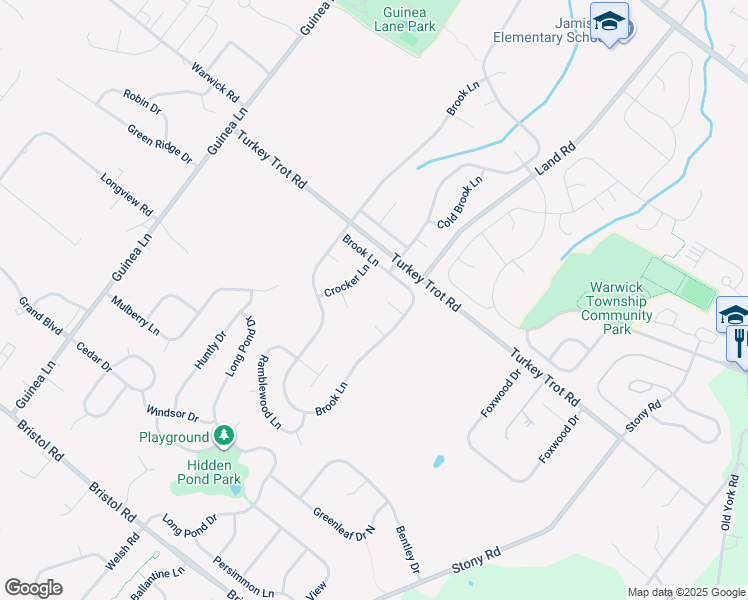 map of restaurants, bars, coffee shops, grocery stores, and more near 1429 Forestdale Circle in Jamison