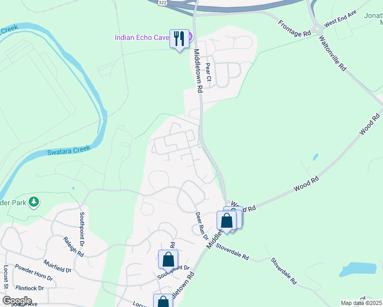 map of restaurants, bars, coffee shops, grocery stores, and more near 2050 Gramercy Place in Hummelstown