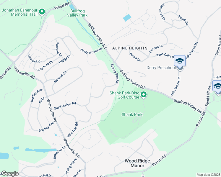 map of restaurants, bars, coffee shops, grocery stores, and more near 1080 Stoney Run Road in Hummelstown