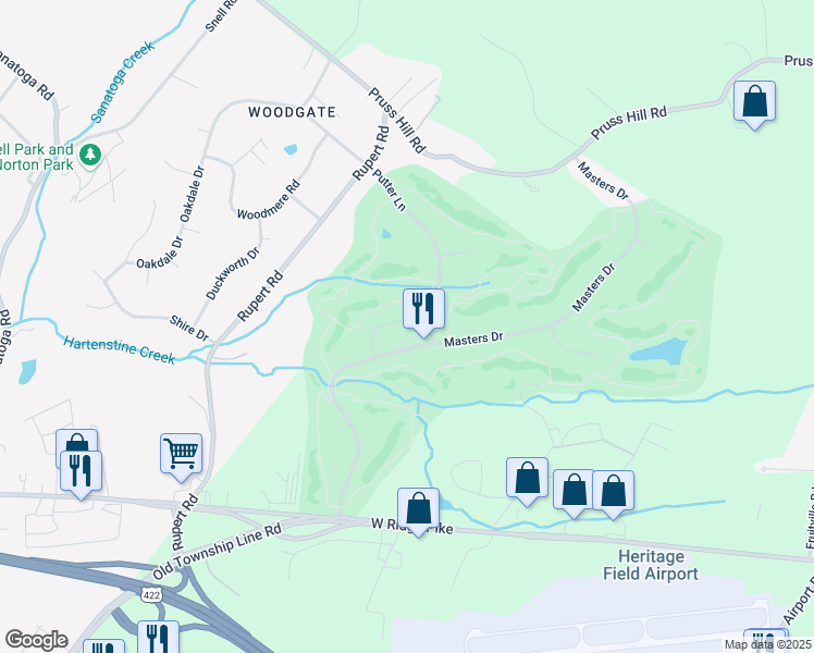 map of restaurants, bars, coffee shops, grocery stores, and more near 23 Bunker Way in Pottstown