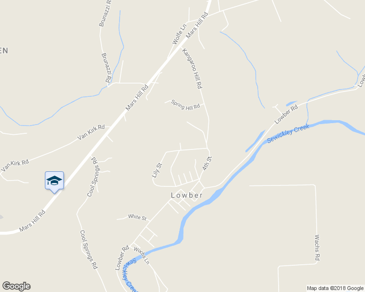 map of restaurants, bars, coffee shops, grocery stores, and more near 203 Lily Street in Lowber