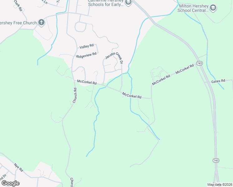 map of restaurants, bars, coffee shops, grocery stores, and more near 302 McCorkle Road in Hummelstown
