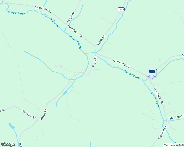 map of restaurants, bars, coffee shops, grocery stores, and more near 350 Willow Road in Avella