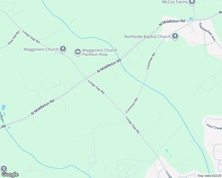map of restaurants, bars, coffee shops, grocery stores, and more near 1095 Longs Gap Road in Carlisle