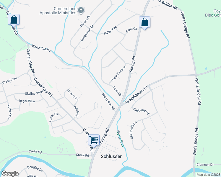 map of restaurants, bars, coffee shops, grocery stores, and more near 60 Faith Circle in Carlisle