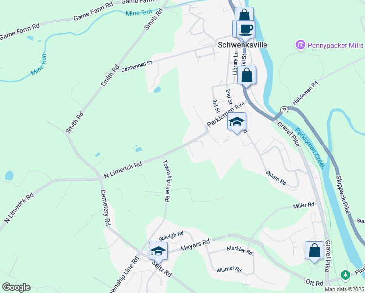 map of restaurants, bars, coffee shops, grocery stores, and more near in Neiffer