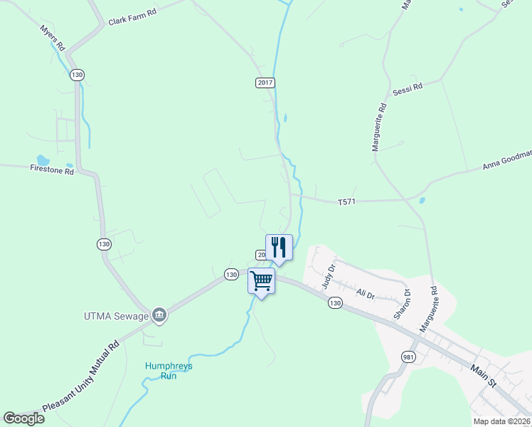 map of restaurants, bars, coffee shops, grocery stores, and more near 1746 Snyder Avenue in Greensburg