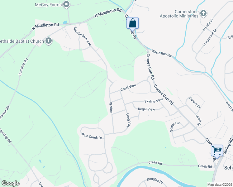 map of restaurants, bars, coffee shops, grocery stores, and more near 113 Crest View in Carlisle