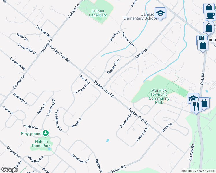 map of restaurants, bars, coffee shops, grocery stores, and more near 1814 Heritage Drive in Jamison