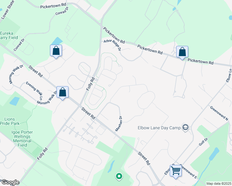 map of restaurants, bars, coffee shops, grocery stores, and more near 623 Addison Way in Warrington