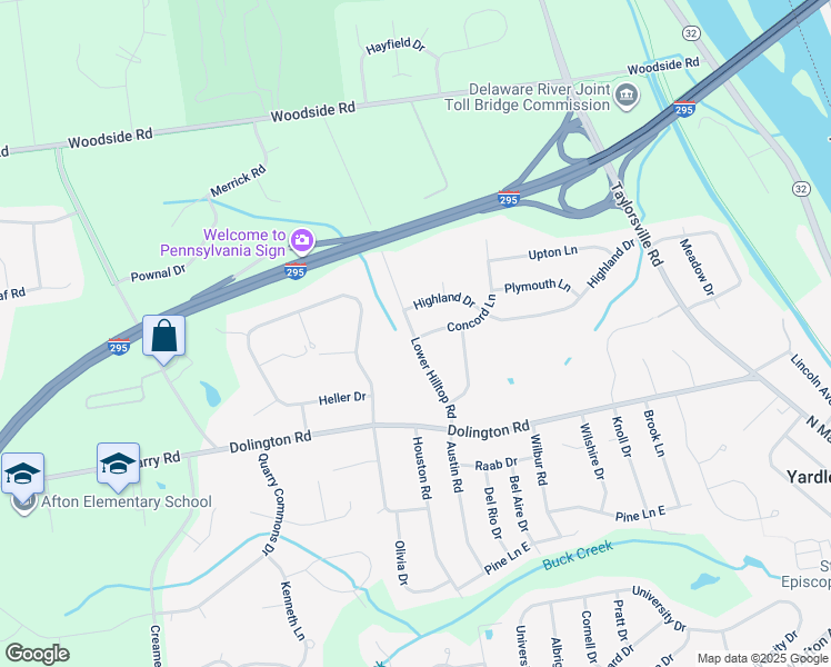 map of restaurants, bars, coffee shops, grocery stores, and more near 19 Lower Hilltop Road in Morrisville