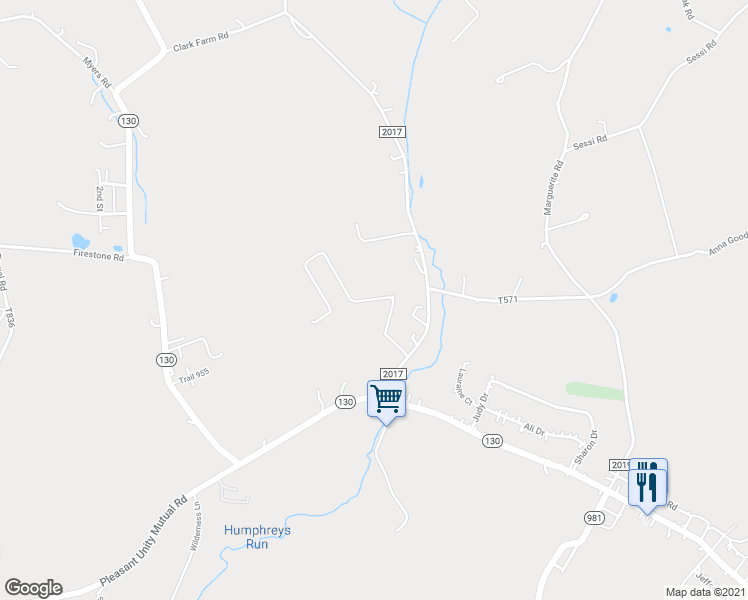 map of restaurants, bars, coffee shops, grocery stores, and more near 113 Daily Avenue in Greensburg