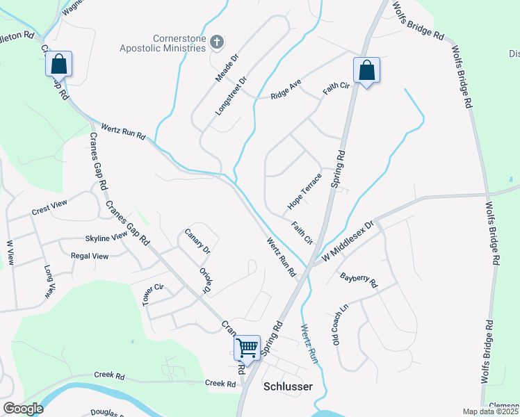 map of restaurants, bars, coffee shops, grocery stores, and more near 132 Faith Circle in Carlisle