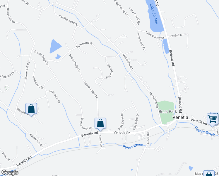 map of restaurants, bars, coffee shops, grocery stores, and more near 117 Forestwood Drive in Venetia