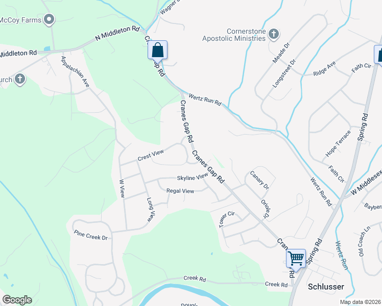 map of restaurants, bars, coffee shops, grocery stores, and more near 9 Glenn View in Carlisle