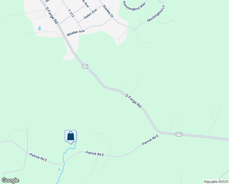 map of restaurants, bars, coffee shops, grocery stores, and more near 2257 South Forge Road in Palmyra