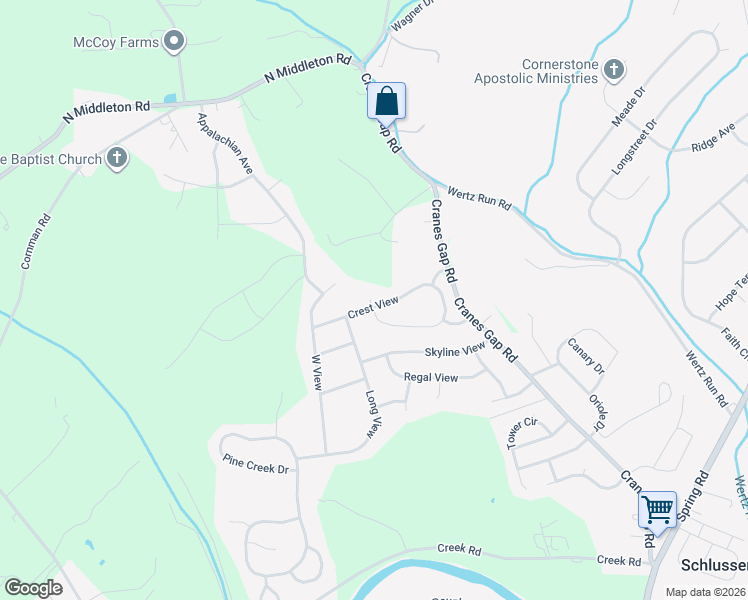 map of restaurants, bars, coffee shops, grocery stores, and more near 38 Crest View in Carlisle