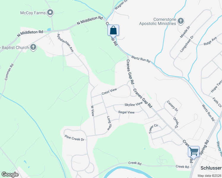 map of restaurants, bars, coffee shops, grocery stores, and more near 38 Crest View in Carlisle