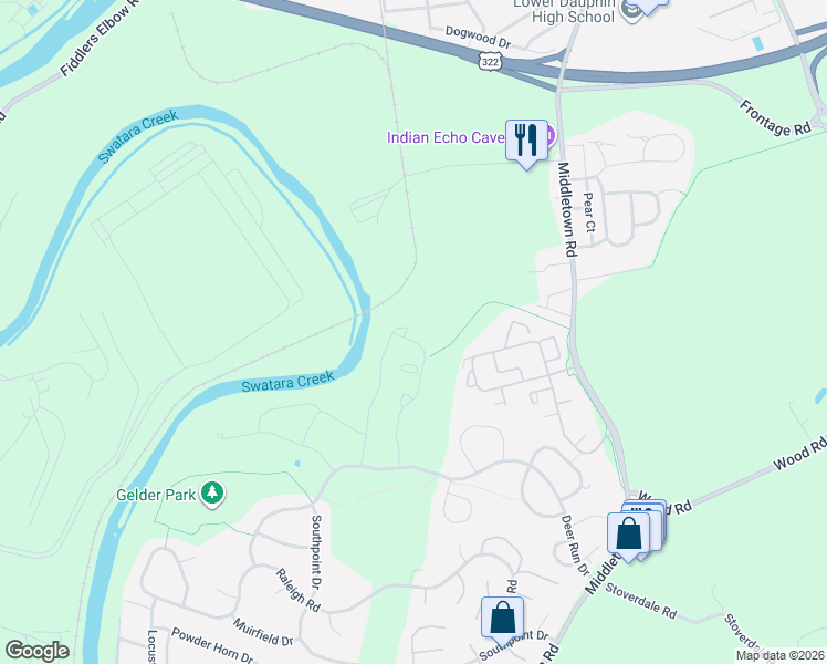 map of restaurants, bars, coffee shops, grocery stores, and more near 532 Rayburn Court in Hummelstown