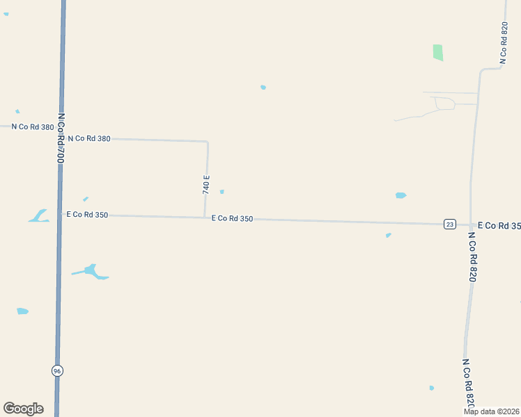 map of restaurants, bars, coffee shops, grocery stores, and more near 804 East Co Road 350 in Sutter