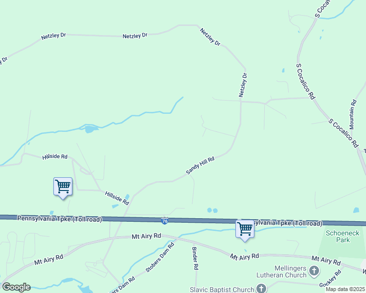 map of restaurants, bars, coffee shops, grocery stores, and more near 400 Sandy Hill Road in Denver