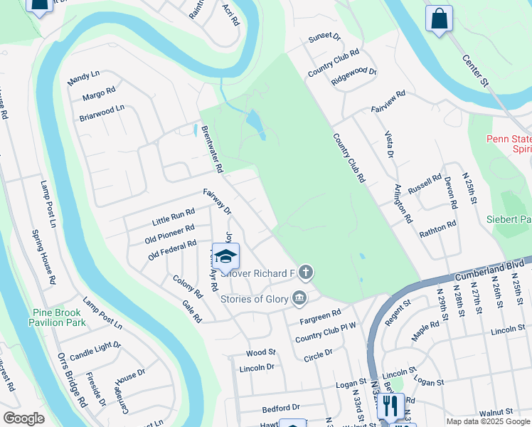 map of restaurants, bars, coffee shops, grocery stores, and more near 531 Brentwater Road in Camp Hill