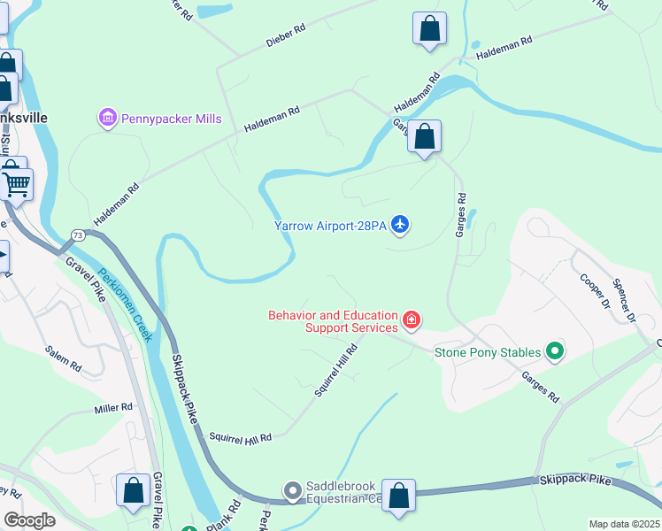 map of restaurants, bars, coffee shops, grocery stores, and more near 2124 Arbordale Circle in Schwenksville