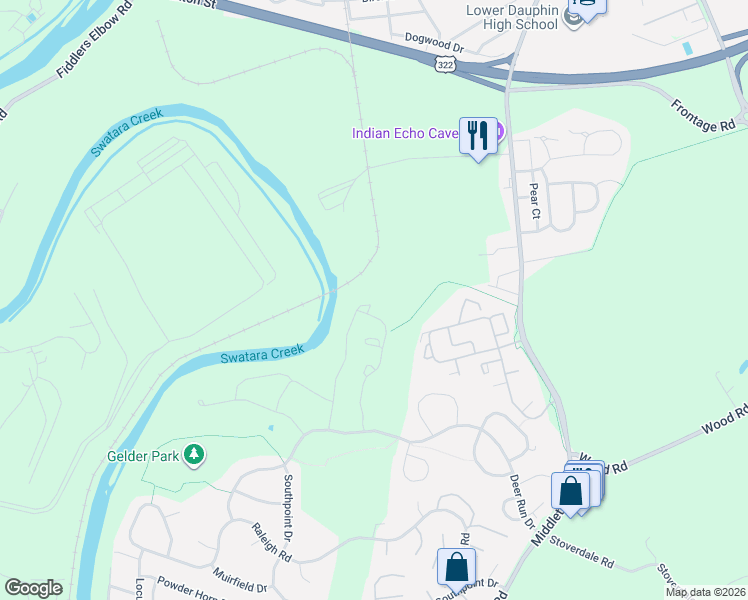 map of restaurants, bars, coffee shops, grocery stores, and more near 532 Rayburn Court in Hummelstown