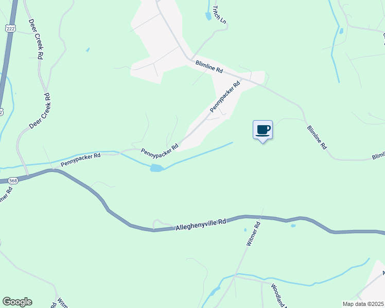 map of restaurants, bars, coffee shops, grocery stores, and more near 134 Pennypacker Rd in Mohnton