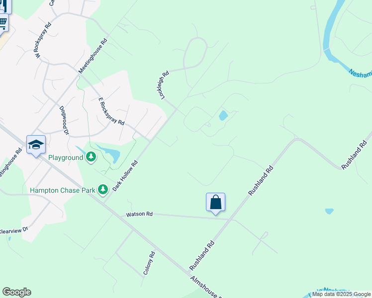 map of restaurants, bars, coffee shops, grocery stores, and more near 2475 Dark Hollow Road in Jamison