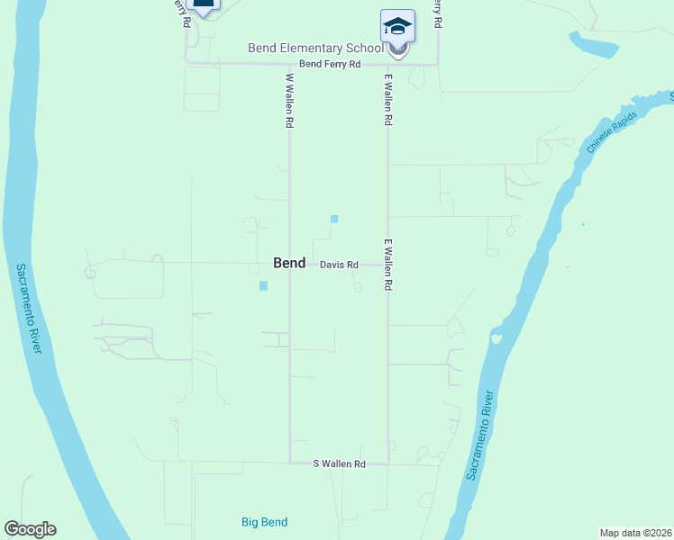 map of restaurants, bars, coffee shops, grocery stores, and more near 22165 Davis Road in Red Bluff