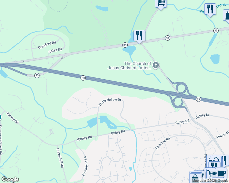 map of restaurants, bars, coffee shops, grocery stores, and more near 9 Turtle Hollow Drive in Manalapan Township