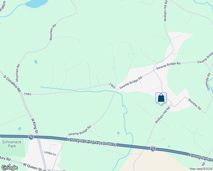 map of restaurants, bars, coffee shops, grocery stores, and more near 1365 Swamp Bridge Road in Stevens