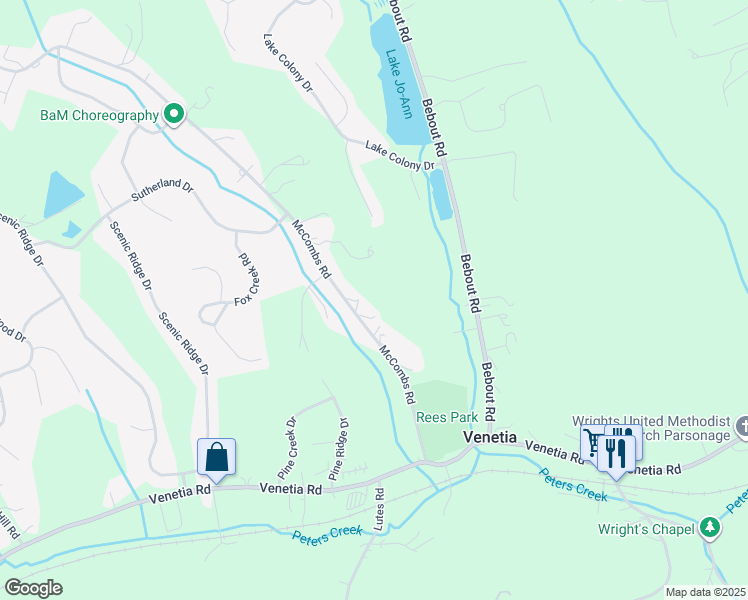 map of restaurants, bars, coffee shops, grocery stores, and more near in Venetia