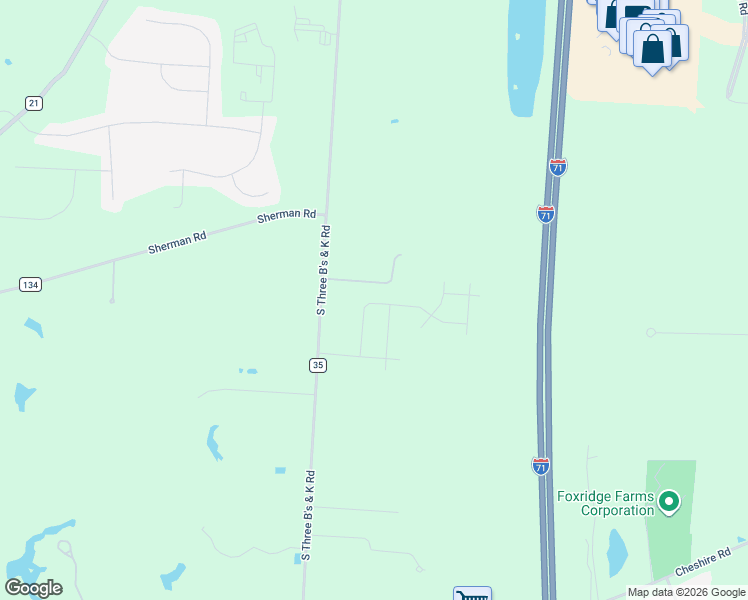 map of restaurants, bars, coffee shops, grocery stores, and more near in Alum Creek