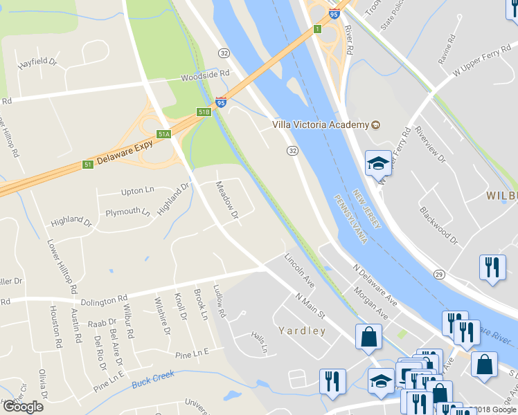 map of restaurants, bars, coffee shops, grocery stores, and more near 14 Maplevale Drive in Morrisville