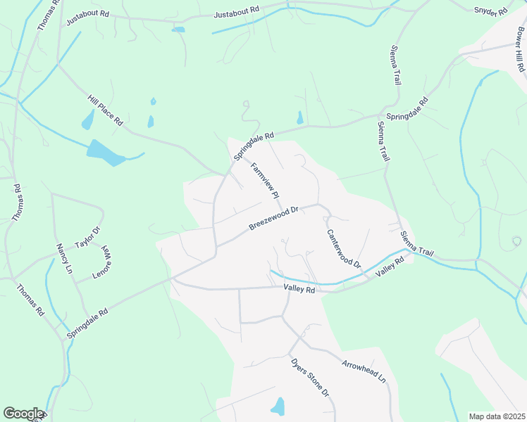 map of restaurants, bars, coffee shops, grocery stores, and more near 114 Breezewood Drive in Venetia