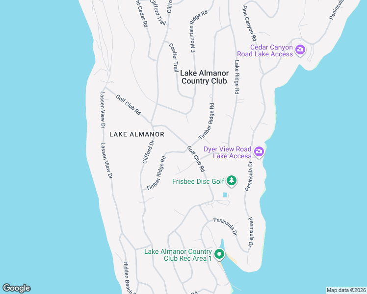 map of restaurants, bars, coffee shops, grocery stores, and more near 1004 Timber Ridge Rd in Lake Almanor Country Club